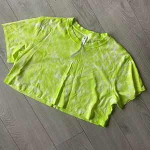 Lululemon neon tie dye all yours cropped tee
